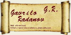 Gavrilo Radanov vizit kartica